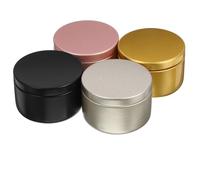 SUPVOX Boîtes à Bougies en Aluminium 24 Pcs 50 ML Pot Rond DIY pour Fabrication Bougies, Coffret Coloré Boîte de Rangement Compacte pour Décoration Intérieure et Événements