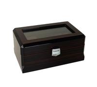 SUPVOX Boîtier Montre 3 Places en Bois 20X12X8,5Cm Coffret Rangement Montres Compartiments Homme et Voyage