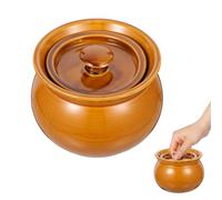 SUPVOX Bol à Soupe en Céramique 400 Ml Marron, Récipient de Cuisson Résistant Haute Température pour Mijoté Maison, Vaisselle Cuisine pour Soupe, Pot Mijoteuse Adapté Famille