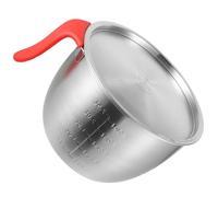 SUPVOX Bol Mélangeur Inox 304 Profond Ø 19 Cm avec Poignée et Couvercle Bol à Fouetter les Œufs Polyvalent Cuisine Maison et Restauration Ustensile Résistant et Pratique