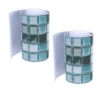 SUPVOX Bordures Adhésives à Carreaux pour Tableau d'Affichage 2 Rouleaux PVC Résistant Autocollants Muraux pour Tableau Noir Scolaire Décorations Pratiques pour Salle de Classe et