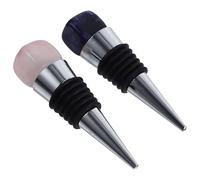 SUPVOX Bouchons de Vin Étanches en Cristal D'agate Jade 2pcs avec Fonction de Conservation Fraîche pour Bouteilles de Vin et Spiritueux la Maison Fête