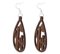 SUPVOX Boucles D’Oreilles en Bois Géométriques Marron pour Femmes Boucles Simples et Polyvalentes Pendentifs Légers en Bois Naturel Accessoire Élégant Quotidien