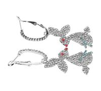 SUPVOX Boucles d’oreilles lapin pendantes en alliage avec pierres brillantes design éclatant légères et longues bijoux luxueux pour femmes pour soirées et occasions spéciales