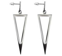 SUPVOX Boucles D’Oreilles Pendantes Triangulaires en Métal Noir 1 Paire Fermoir Poussette Style Punk Minimaliste Accessoires Légers pour Usage Quotidien et Tenues Décontractées