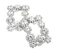 SUPVOX Boucles de Chaussures Décoratives en Strass Rectangulaires pour Femme, 1 Paire en Alliage de Zinc, Accessoire DIY Élégant pour Fête, Mariage et Décoration de Chaussures