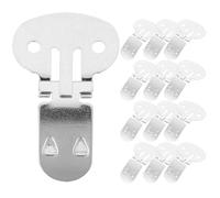 SUPVOX Boucles de Chaussures Plates Métalliques en Acier Inoxydable, Clips Décoratifs Amovibles, Lot de 20 Pièces, Grandes Tailles, pour Chaussures Diy, Personnalisation et Bricolage