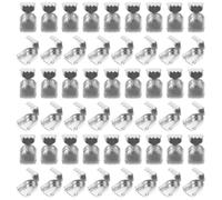 SUPVOX Boucles de Lacets en Métal Argenté 100 Pièces Pinces à Lacets pour Chaussures de Course Pratiques Accessoires de Chaussures pour Usage Quotidien