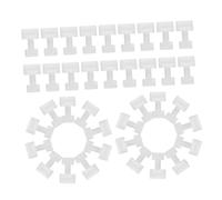 SUPVOX Boucles de Moule en Plastique Blanc 1,3 Cm - Lot de 70 Set de Pièces - pour Moules à Pots de Fleurs, Jardinières en Béton et Colonnes Romaines - Montage Précis, Compatible Loisirs