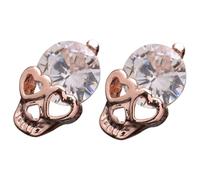 SUPVOX Boucles D'oreilles Crâne en Alliage avec Zircon, Hypoallergéniques, Mode et Uniques, pour Occasions Spéciales et Vie Quotidienne