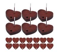 SUPVOX Boucles D'oreilles en Bois de Cœur Vintage, Légères et Adaptées aux Peaux Sensibles, 20 Pièces pour Création de Bijoux et Fêtes Spéciales