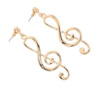 SUPVOX Boucles D'oreilles Musicales Puces de Notes de Musique Dorées, Bijoux Vintage pour Femmes, Style Rétro Créatif, Légères et Artistiques, pour Fêtes et Événements