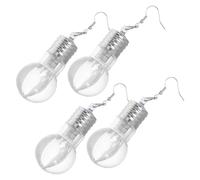 SUPVOX Boucles d'Oreilles Pendantes d'Ampoule Lumineuse Multicolore 2 Paires Rondes Légères Accessoires de Soirée Disco et Boîte de Nuit Décoration d'Oreille Festive