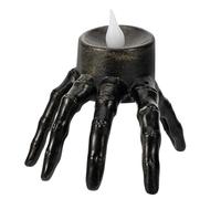 SUPVOX Bougie LED sans Flamme Main Squelette Halloween Bougie à Piles Décorative pour Maison Hantée Veilleuse Ambiance Soirée Décoration Halloween Bougies Chauffe-Plat Électriques
