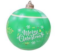 SUPVOX Boule de Noël Gonflable Transparente, Grosse Décoration Festive Verte en Plastique, pour Jeux d'Extérieur et Décorations de Fête de Fin d'Année