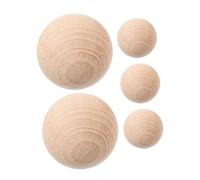 SUPVOX Boules de Croquet en Bois Massif 4,5 Cm, Lot de 5 Pièces, Boules de Bois pour Jeux de Plein Air, Jardin et Loisirs Créatifs, Jeu de Croquet pour Adultes, Sport et Détente