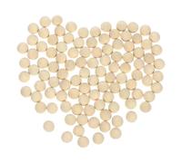 SUPVOX Boules en Bois Brut Rondes 8 Mm, Lot de 100 Sphères Décoratives pour Loisirs Créatifs, Bricolage, Sculpture et Remplissage, Bois Naturel Non Traité pour Projets Artisanaux