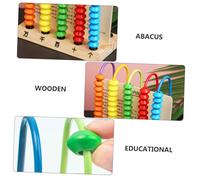 SUPVOX Boulier Éducatif Bois pour Garçon Fille Abacus Pédagogique avec Perles Colorées pour Apprendre à Compter et Calculer Exercice de Motricité et Apprentissage Mathématique