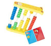 SUPVOX Boulier en Bois pour Garçon et Filles Outil de Calcul Éducatif 5 Rangées Jouet Coloré Fournitures Préscolaires Éducation Mathématique Précoce Jouet de Numération