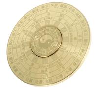 SUPVOX Boussole Ancienne en Cuivre Rotative Trigrammes Taoïstes, Petite Boussole Rétro Multifonctionnelle, Décoration Intérieure Vintage pour Voyages, Camping et Collection, Accessoire