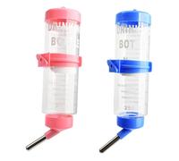 SUPVOX Bouteille d'eau pour Chinchilla Et Lapin Anti-Fuite à Bille, Lot 2 x 250 ML en Plastique Solide, Suspendue pour Cage, Adaptée Cochons D’Inde Et Petits Rongeurs