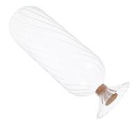 SUPVOX Bouteille en Verre Vide avec Bouchon en Liège, Petite Bouteille Ronde Transparente Anti-basculement, Porte-allumettes Multifonction pour Rangement Graines, Décoration Intérieure