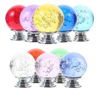 SUPVOX Bouton de Tiroir en Cristal à Trou Unique, Lot de 10 Pièces