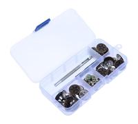 SUPVOX Boutons de Rechange pour Jeans 17Mm sans Couture en Alliage Métal Lot de 25 Pièces Détachables pour Réglage Taille avec Tournevis Adaptés Pantalons Vestes Maroquinerie