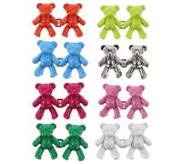 SUPVOX Boutons de Serrage Réglables en Alliage de Zinc 40Mm X 27Mm Forme Ours 8 Paires Couleurs Assorties Resserreur Bouton Jean Pantalon Accessoire Pratique pour Ajuster la Taille