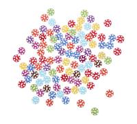 SUPVOX Boutons en Bois à Motifs Imprimés Blancs à Pois, 15 Mm, Lot de 100 Pièces, Bouton à Deux Trous pour Décoration de Manteaux et Vêtements, Fournitures de Bricolage pour Couture