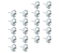 SUPVOX Boutons en Cristal Argenté 16 Mm pour Rembourrage Canapé, Lot de 100 Pièces, Punaises Décoratives Multi-usages pour Tête de Lit et Meubles, Accessoires Couture et Décorations