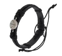 SUPVOX Bracelet Basketball Garçon Sport Vintage Cuir Synthétique avec Breloque Ballon à Tirer Accessoire Sport pour Joueurs et Fans Anniversaire Élégant