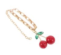 SUPVOX Bracelet Cerise Rouge avec Feuilles Vertes, Chaîne de Poignet Ajustable, Charme Fruité Élégant, Bijoux Fantaisie pour Femmes et Filles, Accessoire pour Fêtes et Usage Quotidien