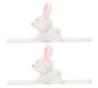 SUPVOX Bracelets à Claquer en Peluche Design Lapin Blanc Garçon et Filles pour Garçon et Filles Confortable Toucher Lot de 2 et Pratique pour Fête D'anniversaire