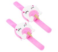 SUPVOX Bracelets à Claquer Licorne Pour Garçon Et Filles Fille Garçon, Taille Unique, En Plastique Léger Blanc, Porte-monnaie Créatif, Pour Fête D'anniversaire Et Présents, Lot De 2