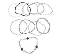 SUPVOX Bracelets Bohèmes à Perles Multicolores Extensibles Joncs Empilables pour Femmes Style Bohème Décontracté Bracelets à Plusieurs Rangs Confortables Bijoux Hippies pour Fêtes et