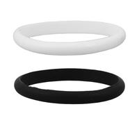 SUPVOX Bracelets de Sport Lot de 2 Pièces en Silicone Élastique Noir et Blanc Extensibles et Respirants, Style Minimaliste pour Exercices et Tenues Décontractées
