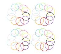 SUPVOX Bracelets en Silicone Colorés Années 80 2,5 Mm Multifonctions Bracelets Élastiques Légers pour Femmes Usage Quotidien Fête Pack 100 Pièces 10 Couleurs Variées