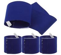 SUPVOX Brassards de Capitaine Élastiques Antidérapants pour Garçon et Filles Lot de 5 Bande Ajustable Bleu Uni Brassard Sportif Junior pour Football et Basket-Ball Accessoire Équipe