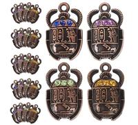 SUPVOX Breloques Bijoux Scarabée Égyptien 40 Pcs Mixte 26x16mm Pendentifs DIY pour Création Colliers Bracelets Porte-clés Présent Fête Artisanat Saisonnier Couleur Aléatoire