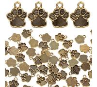 SUPVOX Breloques de Patte de Chien, Accessoires de Bijoux Soi-même, 100 Pièces, Alliage de Zinc Finition Ancienne, DIY Création de Colliers et Bracelets, Loisirs Créatifs, Présent