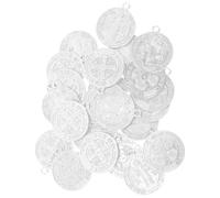 SUPVOX Breloques Métal San Benito 25 Pièces pour Fabrication Bijoux Diy, Porte-clés Petits Charmes Argentés, Kit Création Colliers Bracelets Artisanat, Usage Polyvalent Loisirs Créatifs