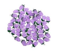 SUPVOX Breloques Pendentifs Raisins DIY 50 Pcs pour Création Bijoux Femme Violet Fruit Décoration Artisanat Présent Loisirs Créatifs
