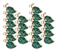 SUPVOX Breloques pour Bracelet 20 Pcs en Alliage Forme Feuilles, Charms pour Fabrication de Colliers et Boucles D’oreilles, Accessoires Loisirs Créatifs Diy, Pendentifs Décoratifs