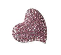 SUPVOX Broche Délicate De Cœur Ornée De Cristal, Accessoire Vestimentaire Féminin, Épingle Décorative Rose Tendre, Pour Fête Et Présent Élégant, Légère Et Raffinée