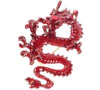 SUPVOX Broche Dragon Chinoise en Alliage Rouge, Petite Épingle du Zodiaque 2024, Broche Ornementale Fantaisie pour Vêtements Femmes et Hommes, Accessoire Élégant pour Fêtes et Occasions