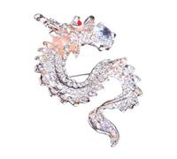 SUPVOX Broche Dragon Chinoise en Alliage Zircons Épingle de Revers Unique pour Femmes Accessoires de Mode pour Fêtes et Présents d'Anniversaire Bijou Année du Dragon