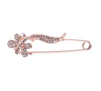 SUPVOX Broche en Alliage Strass et Perle Simulée, Épingle à Strass Décorative pour Femmes, Accessoire Vintage Élégant pour Fête et Tenue Quotidienne, Modèle A-2, Ton Blanc Nacré