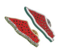 SUPVOX Broche Pastèque Émaillée 2 Pièces Style Fruit Bijoux Femme Accessoires Col Polyvalents Vêtements Été