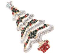 SUPVOX Broche Sapin de Noël en Alliage Strass et Finition Goutte D’huile, Décoration de Poitrine Légère et Élégante, Accessoire Vestimentaire Polyvalent pour Fêtes et Costumes, 1 Pièce